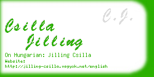 csilla jilling business card